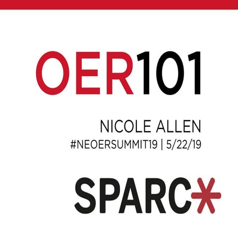 OER 101 | #NEOERSummit2019