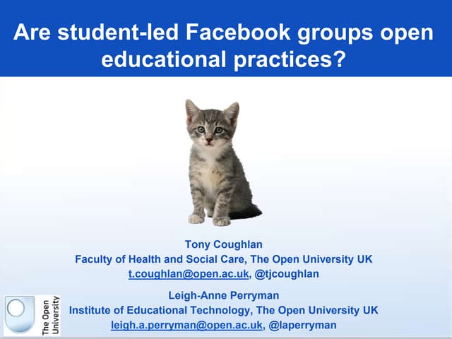 Are student-led Facebook groups open educational practice