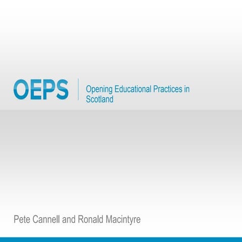 Opening Educational Practices in Scotland - OER16