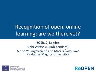 Recognition of non-formal, open learning: are we there yet?