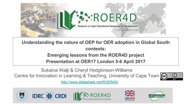 Understanding the nature of OEP for OER adoption in Global South contexts: Em...