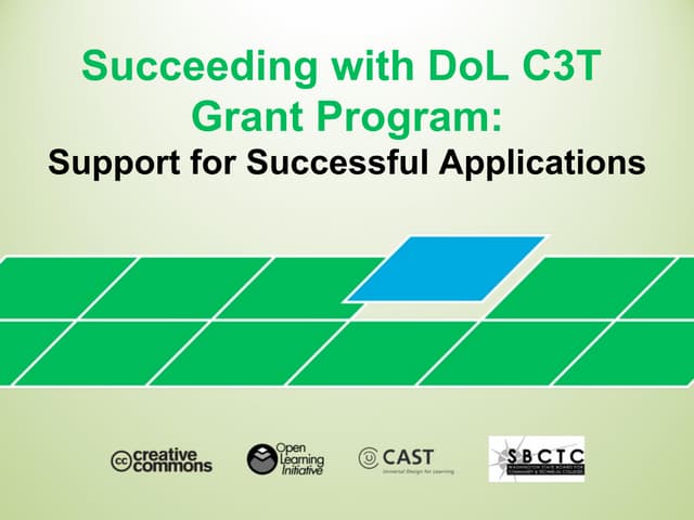 OER Advocacy: DOL C3T Grant (5-16-11)