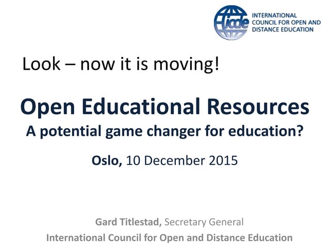 Open Education Resources - a game changer!