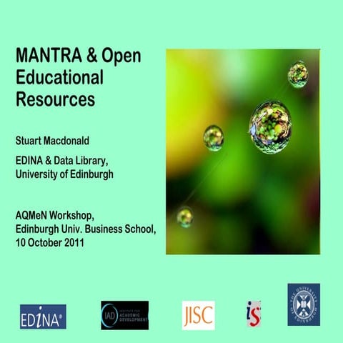 MANTRA & Open Educational Resources