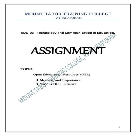   Educational Technology Assignment