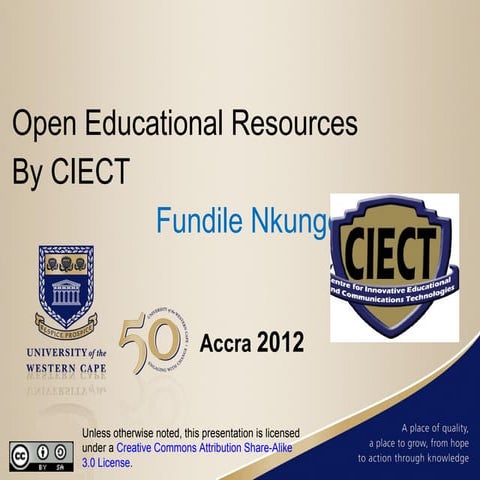 OER at University of the Western Cape