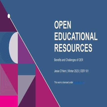 OER Benefits and Challenges