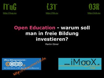 Open Education - Warum soll man in freie Bildung investieren?