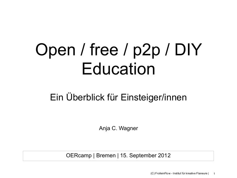Open Free P2p Diy Education