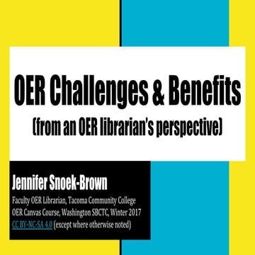 OER Challenges & Benefits