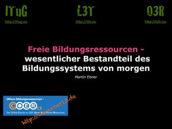 Freie Bildungsressourcen - wesentlicher Bestandteil des Bildungssystems von m...