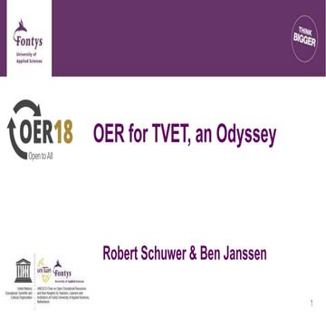 OER for TVET, an Odyssey