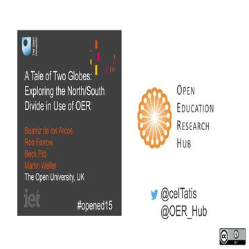 A Tale of Two Globes: Exploring the North/South Divide in Use of OER