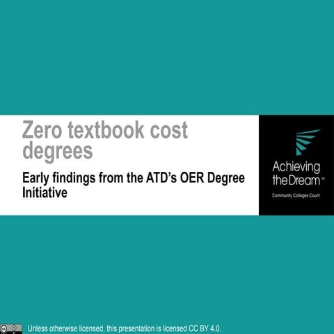 Zero Textbook Cost Degrees