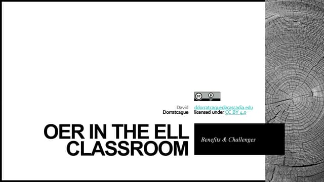 OER in the ELL Classroom