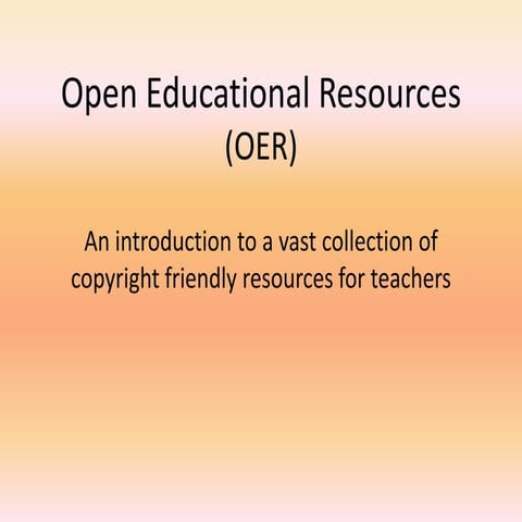 Intro to Open Educational Resources