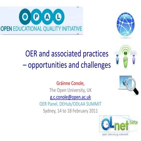 OER and associated practices – opportunities and challenges
