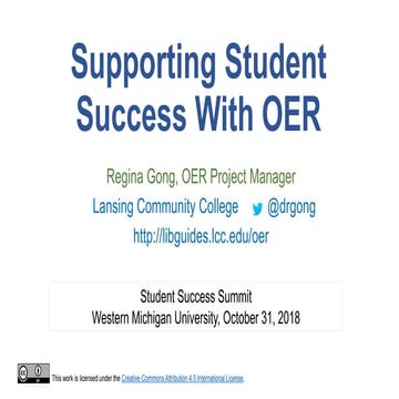 Supporting Student Success With OER