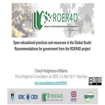 Open educational practices and resources in the Global South: Recommendations...