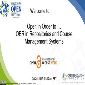 OER in Repositories and Course Management Systems