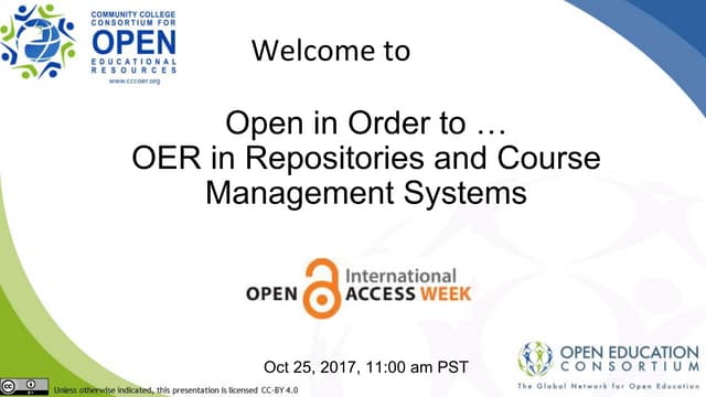 OER in Repositories and Course Management Systems