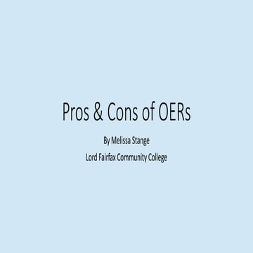 Open Educational Resources (OER) Basics