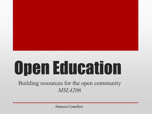Open Educational Resources - Session #5