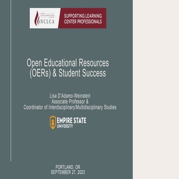 Open Educational Resources (OERs) and Student Success