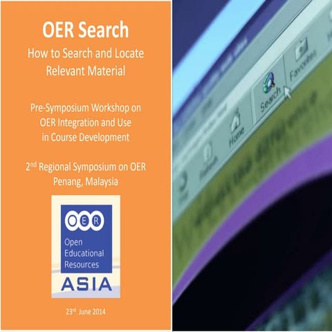 OER search - how to search and locate relevant material