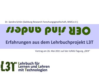 OER sind anders. Erfahrungen aus dem Lehrbuchprojekt L3T