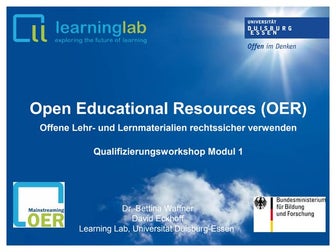 Open Educational Resources (OER) Offene Lehr- und Lernmaterialien rechtssiche...