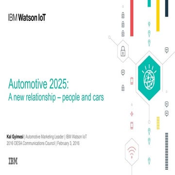 Automotive 2025:  A New Relationship between People and Cars