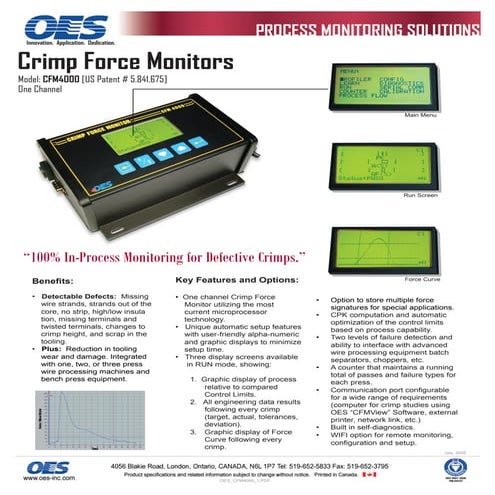 Crimp force Monitors
