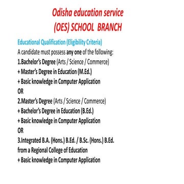 O E S Eligibility and SYLLABUS PDF | PDF