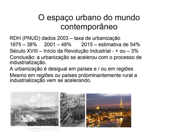 O EspaçO Urbano Do Mundo ContemporâNeo | PPT