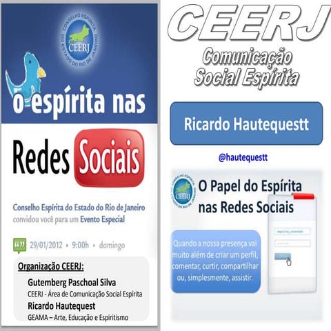 O Espirita nas Redes Sociais - Ricardo Hautequest - GEAMA