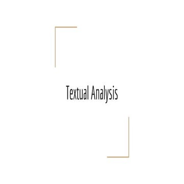 Textual analysis