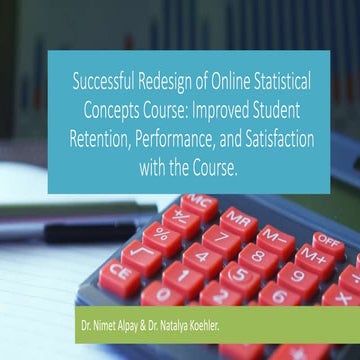 Successful Statistics Course Redesign