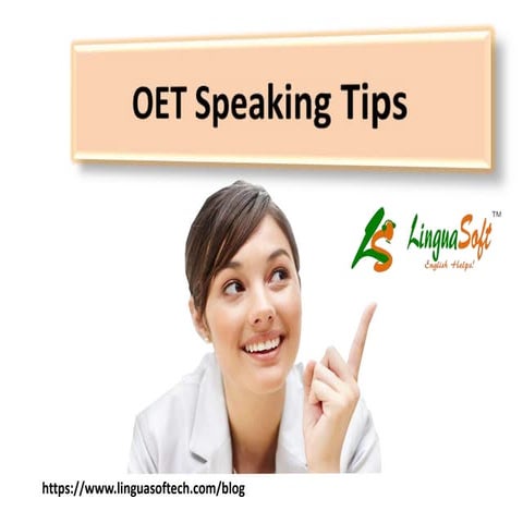 Oet speaking tips