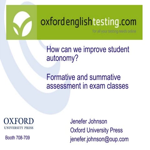 OxfordEnglishTesting.com - Learner Autonomy in Exams Classes