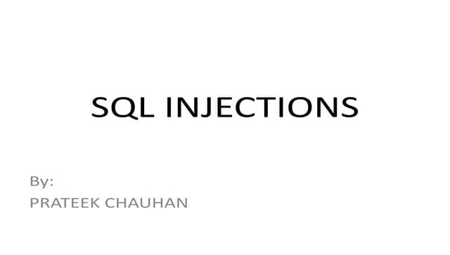 Sql injections - with example