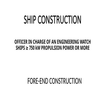 Ship Construction (Structure Part) | PDF