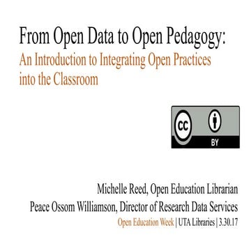 From Open Data to Open Pedagogy