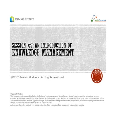 007. Knowledge Management
