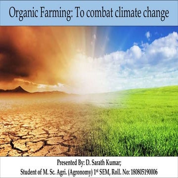 Organic farming to combat climate change | PPTX