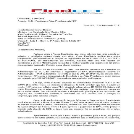 Of findect-004 -ministro ives gandra da silva martins filho - plr - direã§ã£o...