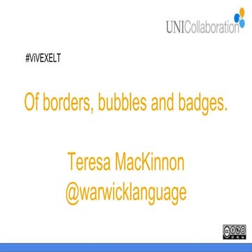 Of borders, bubbles and badges. #vivexelt