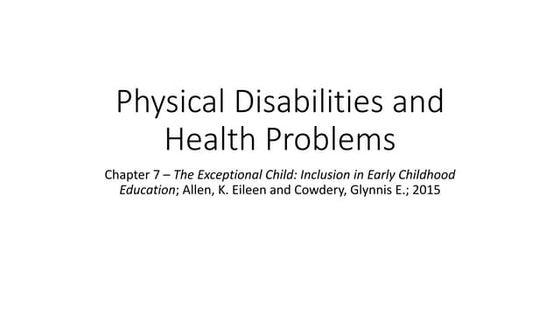 Physical disabilities | PPTX