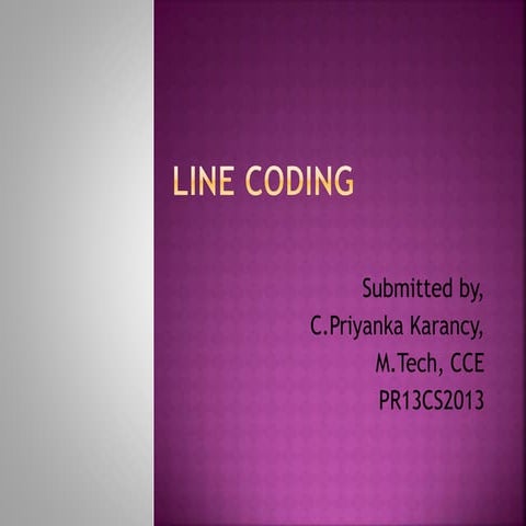 Line Coding in OFC