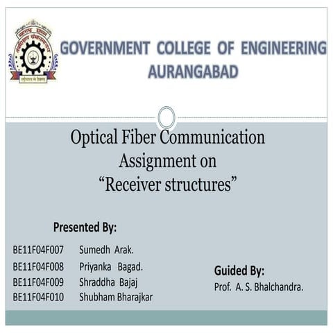 Receiver structures(optical communication)